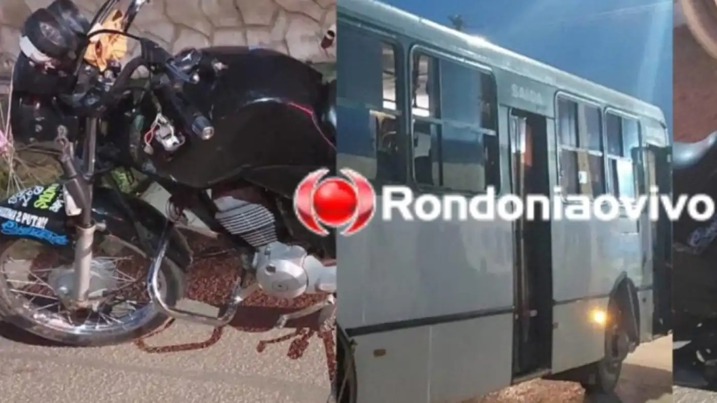 Motociclista fica ferido em colisão com ônibus na zona Sul de Porto Velho