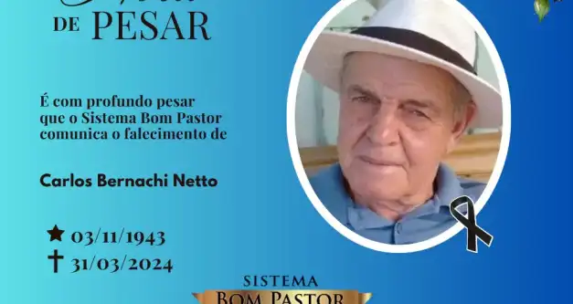 Nota de pesar pelo falecimento do Pioneiro em Pimenta Bueno, Carlos Bernachi Netto