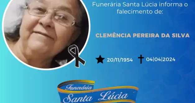Nota de pesar pelo falecimento de Clemência Pereira da Silva