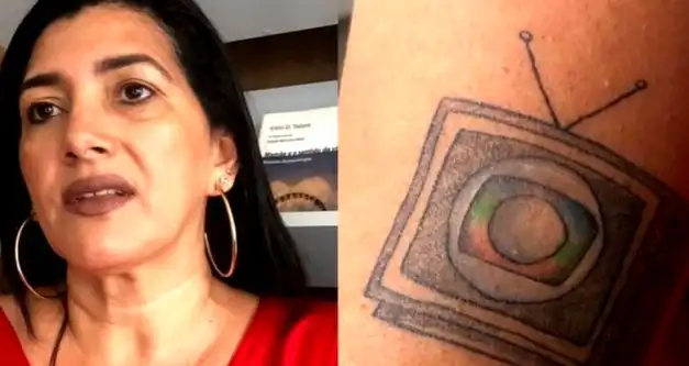 AMOR; Professora de RO faz tatuagem no braço em homenagem a Rede Globo