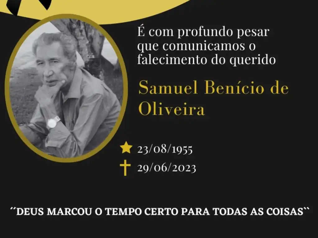 Nota de pesar pelo falecimento de Samuel Benício de Oliveira