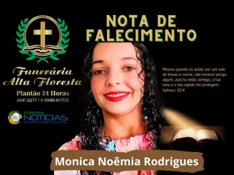 Nota de pesar pelo falecimento da senhora Monica Noêmia Rodrigues