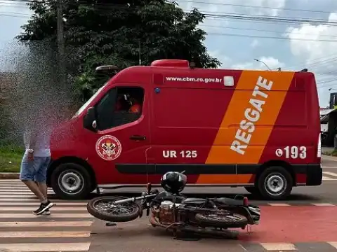 Acidente entre motocicletas mobiliza Bombeiros e PM em Pimenta Bueno