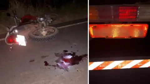 Motociclista colide em traseira de caminhão na rodovia RO-473 entre Alvorada do Oeste e Urupá