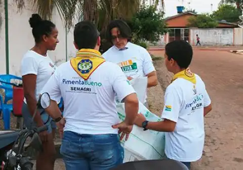 Ministério Público participa da entrega de sacolas ecológicas em Pimenta Bueno