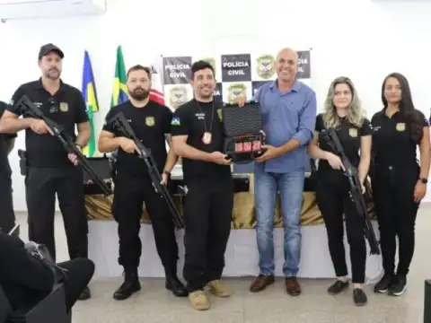 Ismael Crispin reforça segurança pública de Ji-Paraná com entrega de armas e equipamentos eletrônico