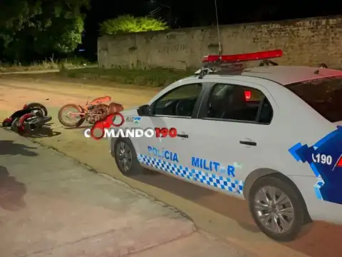 Colisão entre motocicletas na Rua T-07 deixa um ferido em Ji-Paraná