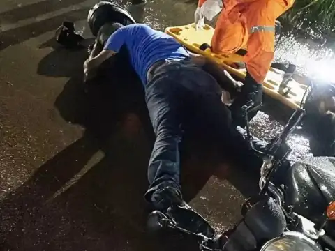 Motociclista fica desacordado após acidente na BR-174 em Vilhena
