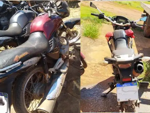 Motocicletas furtadas são recuperadas e suspeitos detidos em Vilhena